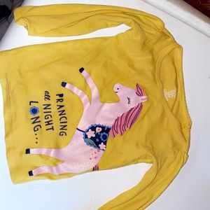 18 months// yellow Unicorn long sleeve shirt
